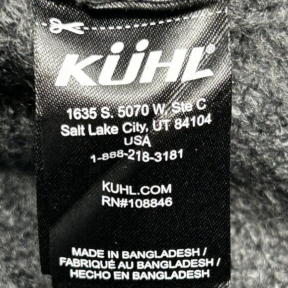 Kuhl Sienna Sweater Womens L Charcoal Gray Cowl Neck Chunky Waffle Knit Pullover - Picture 5 of 14